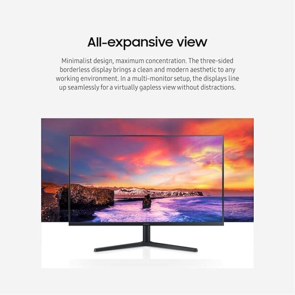 Samsung Monitor, 32-Inch Flat, 75Hz Refresh Rate, AMD FreeSync, Dual Connectivity, Eye Care - Image 5