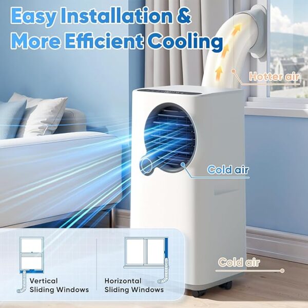 Portable Air Conditioners, 16000 BTU Smart Room Air Conditioner with Cooling/Dehumidifier/Fan, auto Oscillation, 24-Hour Timed Remote Control - Image 2
