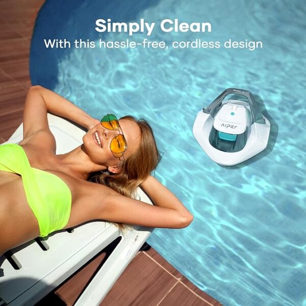 AIPER Cordless Robotic Pool Vacuum, Self-Parking Technology, Portable, Ideal for Above-Ground Flat Pool up to 40 Feet - Image 6