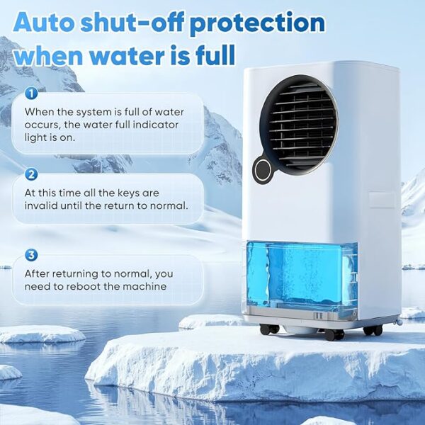 Portable Air Conditioners, 16000 BTU Smart Room Air Conditioner with Cooling/Dehumidifier/Fan, auto Oscillation, 24-Hour Timed Remote Control - Image 3