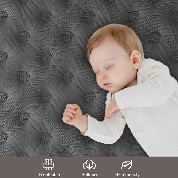King Mattress, 12 Inch Hybrid Mattress Black with Gel Memory Foam and Individually Pocket Innerspring Mattresses Medium Firm for Motion Isolation, Edge Support, 100 Night Trial - Image 3