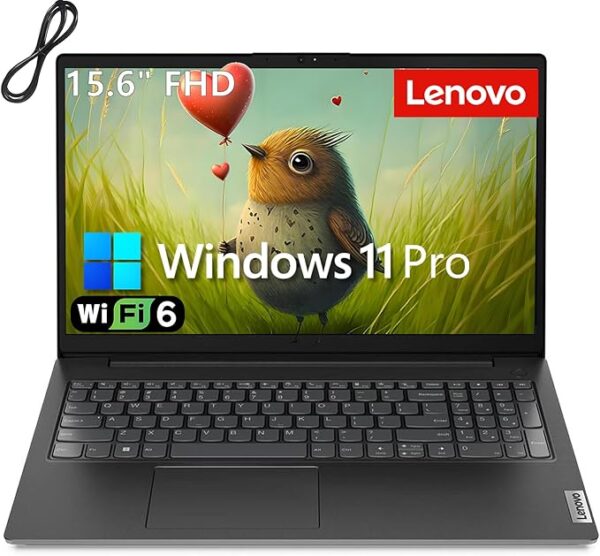 Lenovo 15.6" FHD Laptop Computer for Business and Student, Intel Dual Core Processor, 32GB DDR4 RAM, 1TB PCIe SSD, WiFi 6, BT 5.2, Type-C, HDMI, Numeric Keypad, Black, Windows 11 Pro, Wendbo Cable