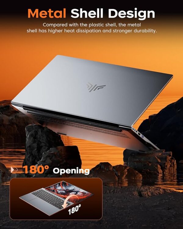 AMD Laptop, 16.0inch Laptop Computer with AMD Ryzen 7 5700U(8C/16T, Up to 4.3GHz), 16GB RAM 512GB NVMe SSD Windows 11 Laptop, Radeon RX Vega 8 Graphics,WiFi 6, Backlit KB,53Wh Battery,Gray - Image 5