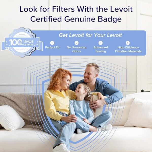 LEVOIT Air Purifiers for Home Large Room Up to 1733 Ft² With HEPA Sleep Mode, AHAM VERIFIDE, Auto Mode, Air Quality Monitor, Smart WiFi, 3-in-1 Filter For Pet Allergy, Smoke, Dust, Core 400S-P, White - Image 2