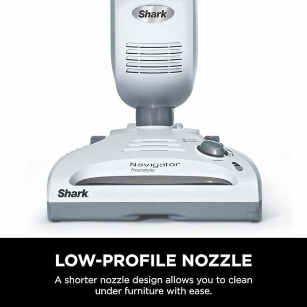 Shark SV1106 Navigator Freestyle Upright Bagless Cordless Stick Vacuum for Carpet, Hard Floor and Pet with XL Dust Cup and 2-Speed Brushroll, White/Grey - Image 6