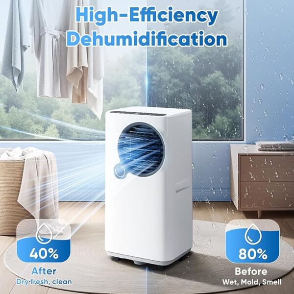 Portable Air Conditioners, 16000 BTU Smart Room Air Conditioner with Cooling/Dehumidifier/Fan, auto Oscillation, 24-Hour Timed Remote Control - Image 6