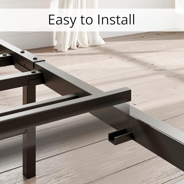 LIKIMIO King Size Bed Frame, Storage Headboard with Charging Station, Solid and Stable, Noise Free, No Box Spring Needed, Easy Assembly - Image 5