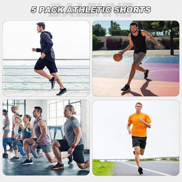 BALENNZ Athletic Shorts for Men with Pockets and Elastic Waistband Quick Dry Activewear - Image 3