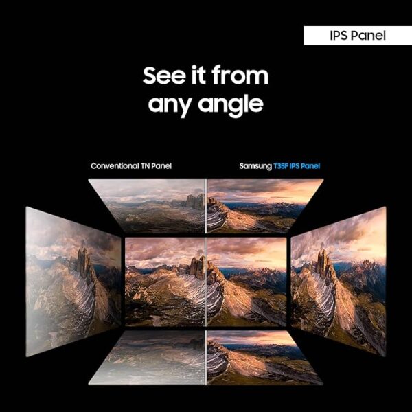 Samsung 27' T35F Series FHD 1080p Computer Monitor, 75Hz, IPS Panel, HDMI, VGA (D-Sub), AMD FreeSync, Wall Mountable, Game Mode, 3-Sided Border-Less, Eye Care, LF27T350FHNXZA - Image 5