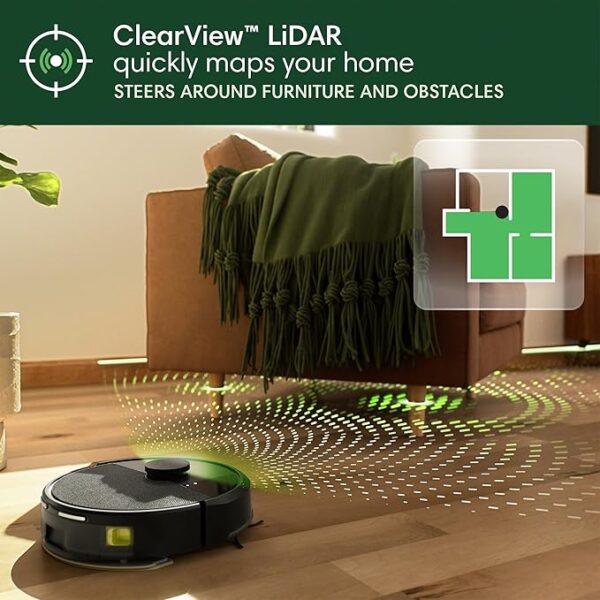 iRobot Roomba 104 Combo Robot Vacuum & Mop with AutoEmpty Dock - Amazon Exclusive, Self-Empties for 75 Days, Intense Power-Lifting Suction, LiDAR, Multi-Cleaning Modes, Avoids Mopping Carpet - Image 4