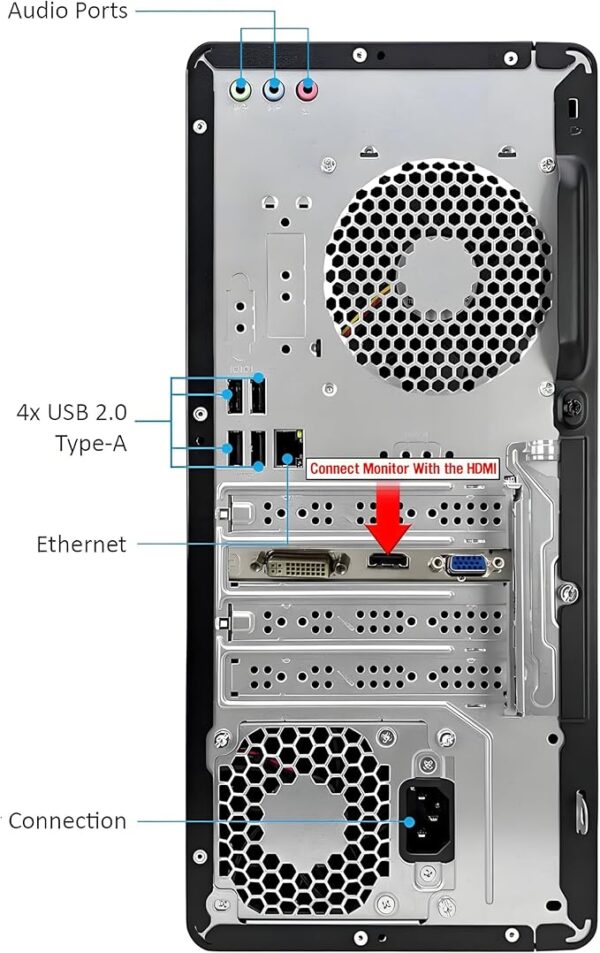 HP Pavilion Desktop Tower Computer, Intel 8-Core i7-11700F up to 4.9GHz, 32GB DDR4 RAM, 1TB PCIe SSD, GeForce GT 610 2GB, WiFi 6, Bluetooth, RJ-45, Type-C, HDMI, KB & Mouse, Windows 11 Pro, WE/PGPY - Image 5