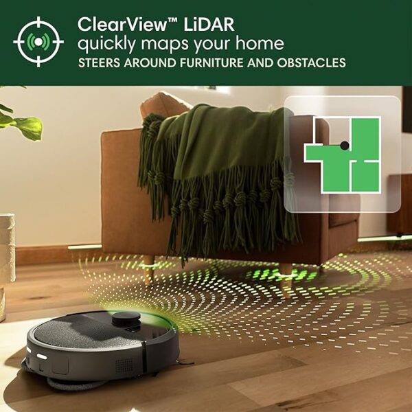 iRobot Roomba Plus 405 (G181) Combo Robot Vacuum & Mop with AutoWash Dock - Amazon Exclusive, Dual Spinning Mop Pads, Self-Empties for 75 Days, Intense Suction, Pad Washing & Drying, Pad-Lift, LiDAR - Image 4