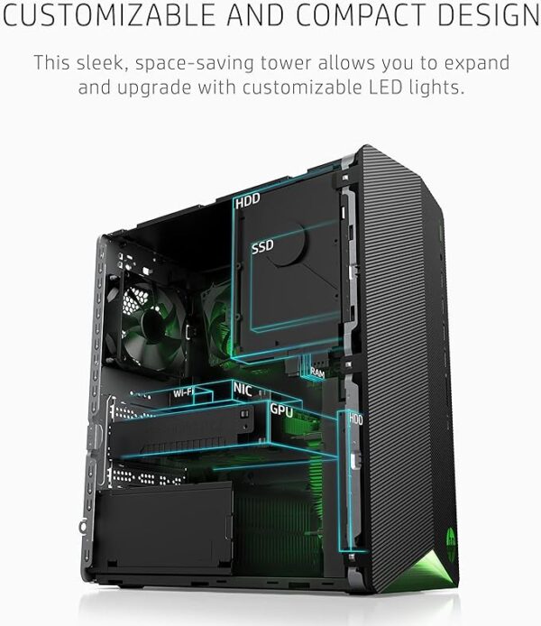 HP Pavilion Desktop Tower Computer, Intel 8-Core i7-11700F up to 4.9GHz, 32GB DDR4 RAM, 1TB PCIe SSD, GeForce GT 610 2GB, WiFi 6, Bluetooth, RJ-45, Type-C, HDMI, KB & Mouse, Windows 11 Pro, WE/PGPY - Image 6