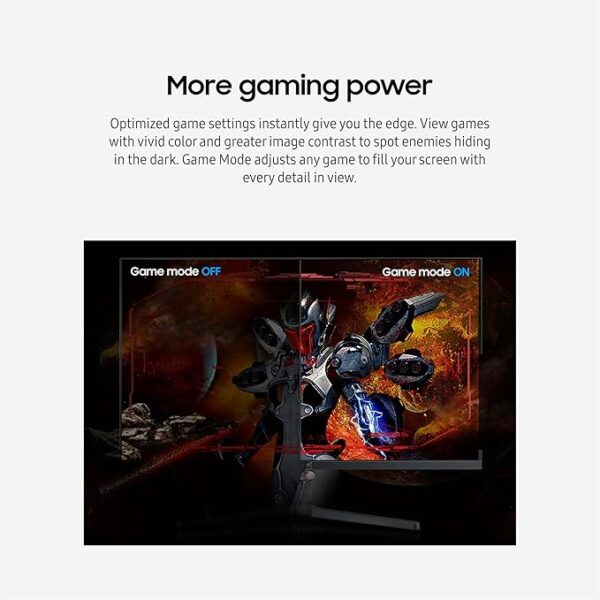 Samsung Monitor, 32-Inch Flat, 75Hz Refresh Rate, AMD FreeSync, Dual Connectivity, Eye Care - Image 4