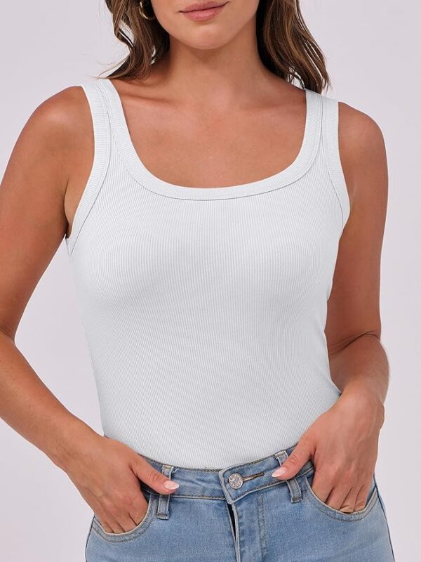 ANRABESS Womens Sleeveless Scoop Neck Tank Top Ribbed Fitted Summer Basic Slim Cute Tops 2025 - Image 5