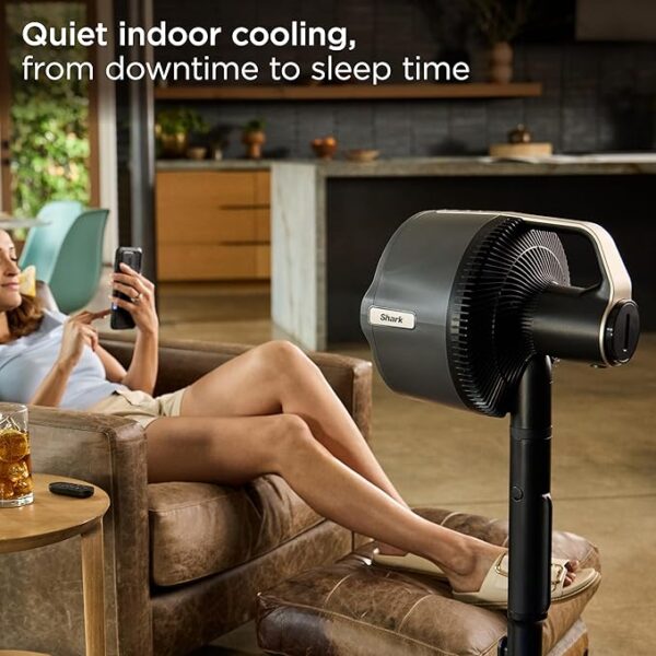 Shark FlexBreeze Pro Mist Fan — Indoor & Outdoor, Integrated Misting, Pedestal to Tabletop, Corded or Cordless, Up to 24-Hr Battery, Oscillating, Charcoal Grey, FA302 (2025 Release) - Image 2