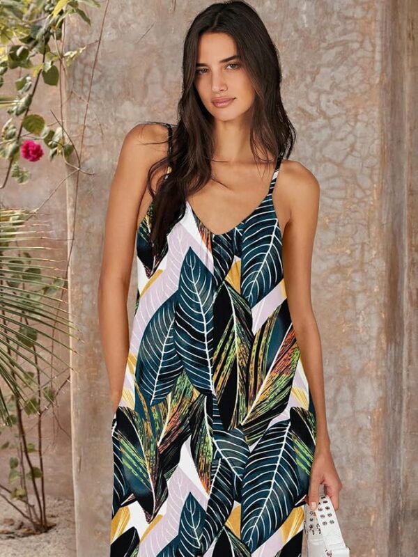 ANRABESS Women Summer Casual Sleeveless Spaghetti Strap Boho Wide Leg Jumpsuits Rompers Dressy 2025 Trendy Outfits Clothes - Image 3