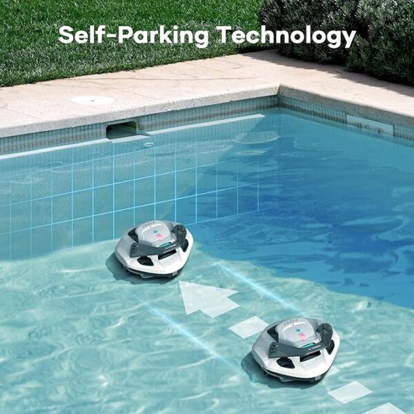 AIPER Cordless Robotic Pool Vacuum, Self-Parking Technology, Portable, Ideal for Above-Ground Flat Pool up to 40 Feet - Image 4