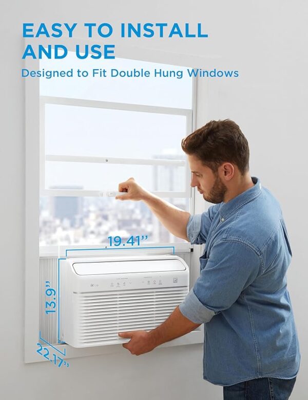 Midea 12,000 BTU Smart Inverter Air Conditioner Window Unit with Heat and Dehumidifier – Cools up to 550 Sq. Ft., Energy Star Rated, Quiet Operation, Electronic Controls, Remote Control, White - Image 4
