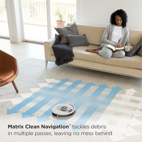 Shark AI Ultra Voice Control Robot Vacuum with Matrix Clean Navigation, Home Mapping, 60-Day Capacity, XL Self-Empty Base for Homes with Pets, Carpet & Hard Floors, Cool Grey - Image 4