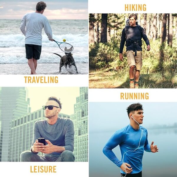 baleaf Men's Sun Protection Shirts UV SPF UPF 50+ Long Sleeve Rash Guard Fishing Running Quick Dry Lightweight - Image 3
