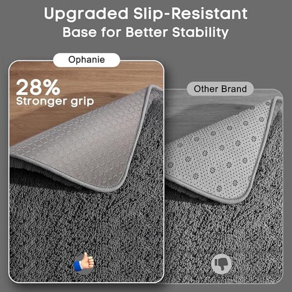 Ophanie 8x10 Area Rugs for Living Room, Large Shag Bedroom Carpet, Grey Big Indoor Thick Soft Nursery Rug, Gray Fluffy Carpets for Boy and Girls Room Dorm Home Decor Aesthetic - Image 6