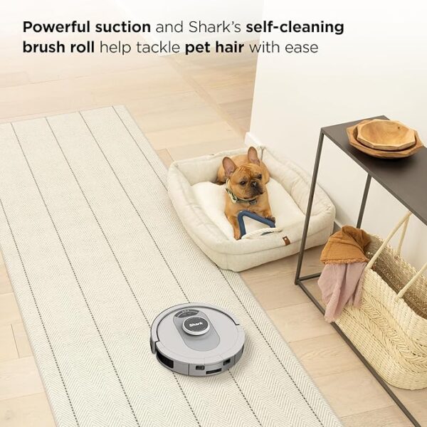 Shark AI Ultra Voice Control Robot Vacuum with Matrix Clean Navigation, Home Mapping, 60-Day Capacity, XL Self-Empty Base for Homes with Pets, Carpet & Hard Floors, Cool Grey - Image 3