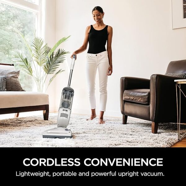 Shark SV1106 Navigator Freestyle Upright Bagless Cordless Stick Vacuum for Carpet, Hard Floor and Pet with XL Dust Cup and 2-Speed Brushroll, White/Grey - Image 3