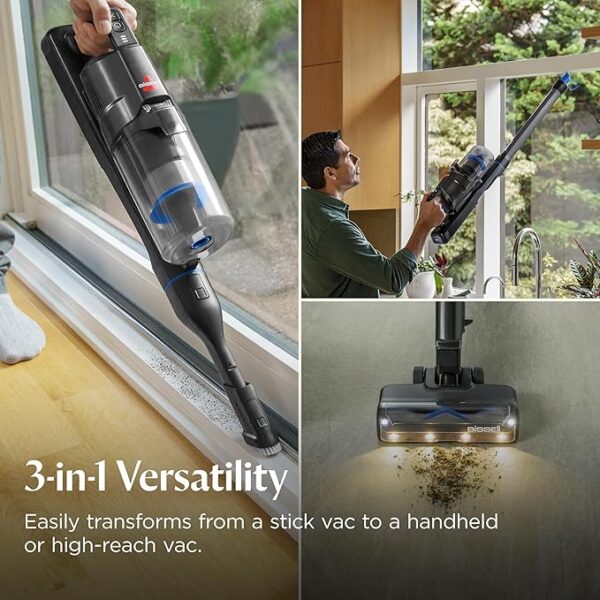 Bissell PowerClean FurGuard 280W Self-Standing Cordless Vacuum w/Self-Cleaning Brush Roll, Strong Suction, Removeable Battery, Wall Mount, Upholstery Tool & Bright Headlights - Image 2
