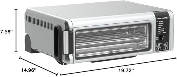 Ninja Digital Air Fry Countertop Oven, 8-in-1 Functionality, 1800W, Flip-Up Design, XL Capacity, Air Fry Basket, Wire Rack & Crumb Tray, Silver, SP101 - Image 2
