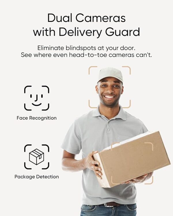 eufy Security Video Doorbell E340 (Battery Powered), Dual Cameras with Delivery Guard, 2K Full HD and Color Night Vision, HomeBase S380 Compatible, No Monthly Fee - Image 6
