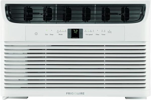 Frigidaire 6,000 BTU Window Air Conditioner & Dehumidifier, 115V, Cools up to 250 Sq. Ft. for Apartment, Dorm Room & Small/Medium Rooms, with Remote Control, Programmable Timer, and Sleep Mode, White - Image 4