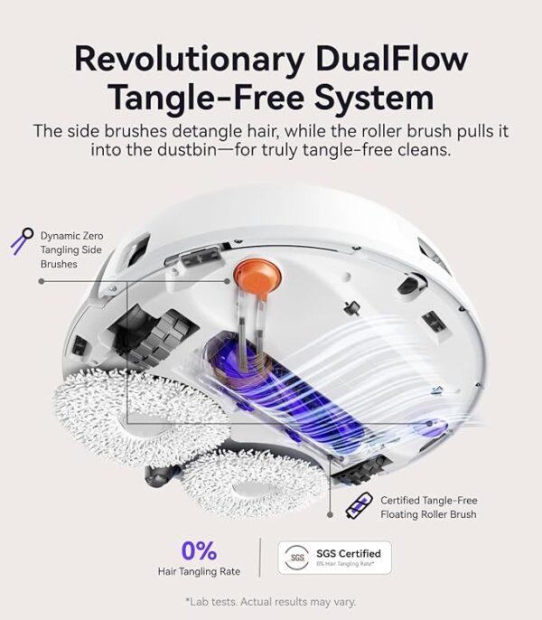 NARWAL Freo Pro Robot Vacuum and Mop Combo, Tangle Free Robot Mop, 8500Pa Powerful Suction, Self-Emptying, Auto Mop Washing, Auto Drying, Obstacle Avoidance, Ideal for Pet Hair and Hard Floor - Image 2
