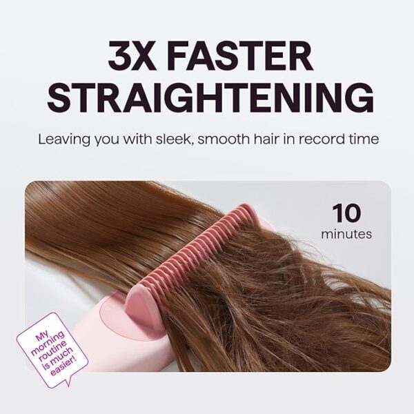 Wavytalk Pro Steam Hair Straightener Brush, Steamline Pro 3 in 1 Straightening Brush, Steam Reduces Damage, Nourishes Hair, and Expedites Straightening - Image 3