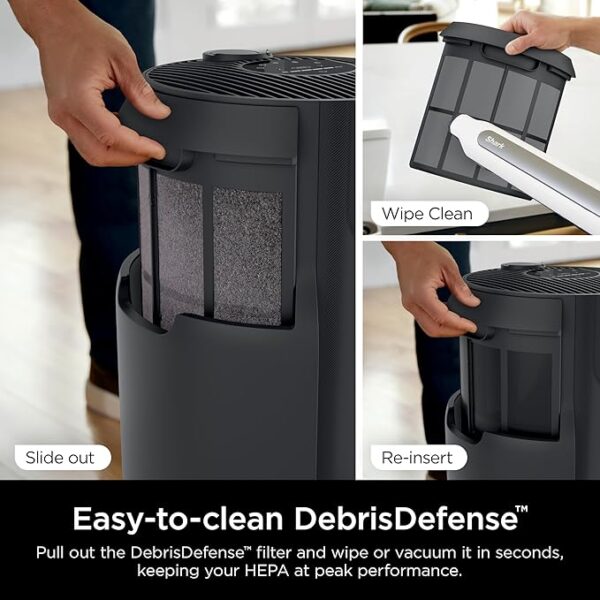 Shark Air Purifiers for Home Large Room with NeverChange Air Filter, 5 Year HEPA Filter, Covers 650 Sq. ft, Odor Neutralizer and Clean Sense Technology, Removes 99.98% of Dust & Allergens, HP152 - Image 2