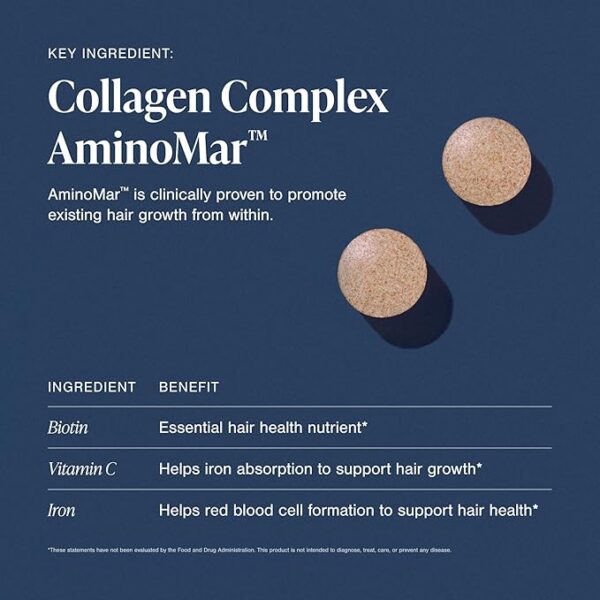 Viviscal Hair Growth Supplements For Women For Thicker, Fuller Hair, Nourishes Thinning & Loss, With Proprietary Collagen Complex, 180 Tablets, 3 Month Supply - Image 3