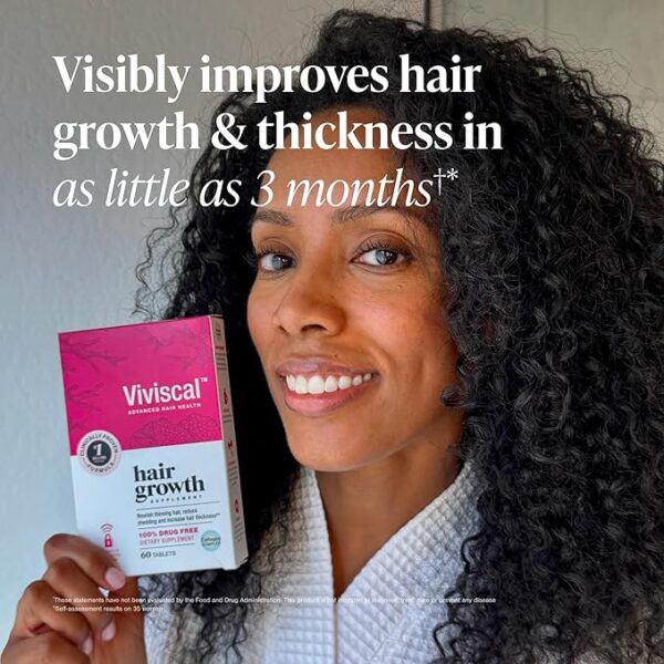 Viviscal Hair Growth Supplements For Women For Thicker, Fuller Hair, Nourishes Thinning & Loss, With Proprietary Collagen Complex, 180 Tablets, 3 Month Supply - Image 4