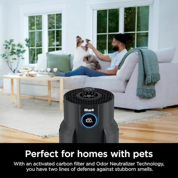 Shark Air Purifiers for Home Large Room with NeverChange Air Filter, 5 Year HEPA Filter, Covers 650 Sq. ft, Odor Neutralizer and Clean Sense Technology, Removes 99.98% of Dust & Allergens, HP152 - Image 5