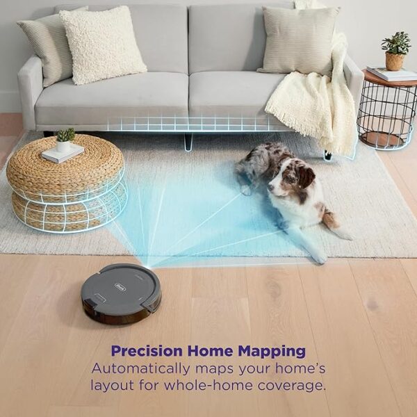 Shark Navigator Robot Vacuum and Self-Empty Base with Bagless 60-Day Capacity Self-Empty Base, SmartPath Navigation, Powerful Pet Hair Pickup, Anti-Hair Wrap, For Carpets & Hard Floors, Grey, RV2120AE - Image 4