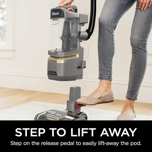 Shark | Upright Vacuum Cleaner for Home | Rotator Lift-Away | No Hair Wrap | HEPA Filter | Lightweight Bagless Vacuum for Pet Hair | LED Headlights For Carpets & Hardwood Floors | Silver | LA502 - Image 4