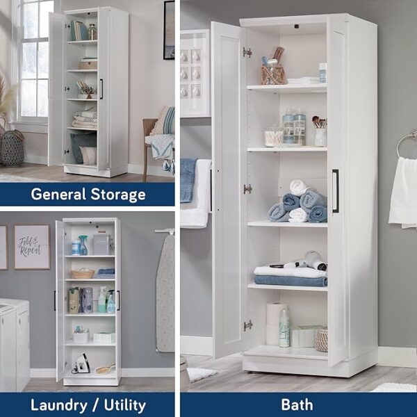 Sauder HomePlus Storage Cabinet/ Pantry cabinets, Soft White finish - Image 5
