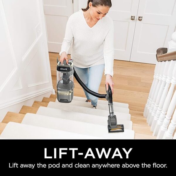 Shark | Upright Vacuum Cleaner for Home | Rotator Lift-Away | No Hair Wrap | HEPA Filter | Lightweight Bagless Vacuum for Pet Hair | LED Headlights For Carpets & Hardwood Floors | Silver | LA502 - Image 5