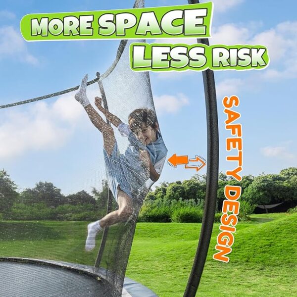 BCAN 8FT 10FT 12FT 14FT 15FT 16FT Recreational Trampoline with Enclosure for Kids Adults, ASTM Approved, Outdoor Trampolines with Ladder for Kids - Image 3