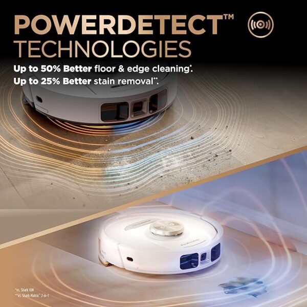 Shark Robot Vacuum & Mop Combo, PowerDetect NeverTouch Pro, Self-Emptying, Self-Refill with Self-Clean Pad Wash & Dry, 60-Day Debris Capacity, 30-Day Refill Tank, 5 PowerDetect Technologies, AV2800ZE - Image 5