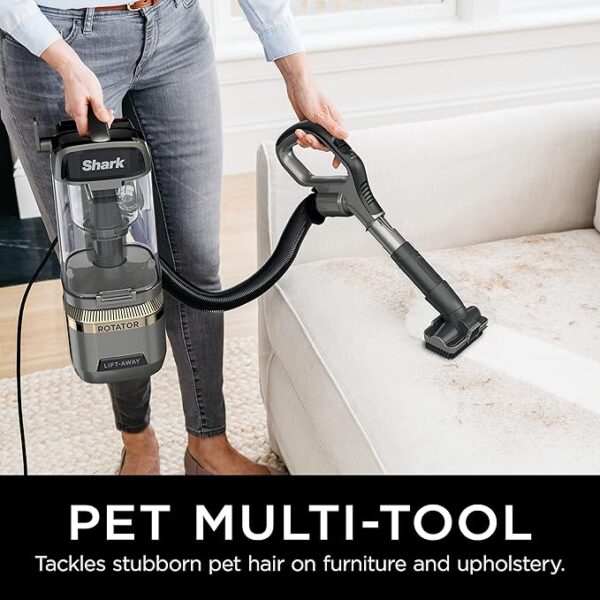 Shark | Upright Vacuum Cleaner for Home | Rotator Lift-Away | No Hair Wrap | HEPA Filter | Lightweight Bagless Vacuum for Pet Hair | LED Headlights For Carpets & Hardwood Floors | Silver | LA502 - Image 2
