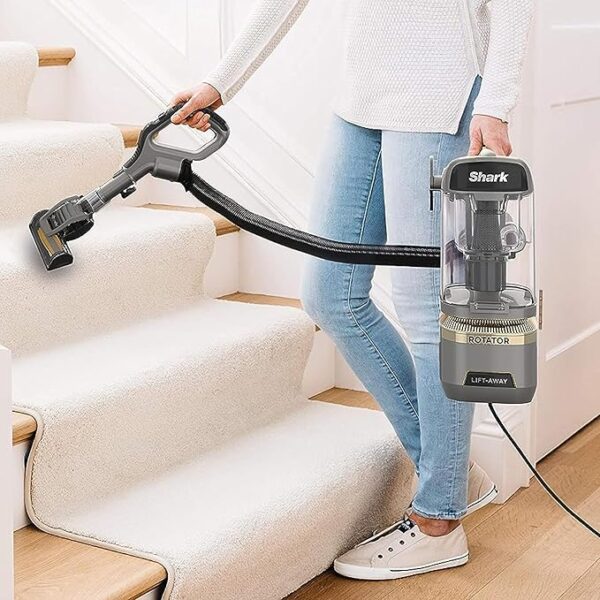 Shark | Upright Vacuum Cleaner for Home | Rotator Lift-Away | No Hair Wrap | HEPA Filter | Lightweight Bagless Vacuum for Pet Hair | LED Headlights For Carpets & Hardwood Floors | Silver | LA502 - Image 3