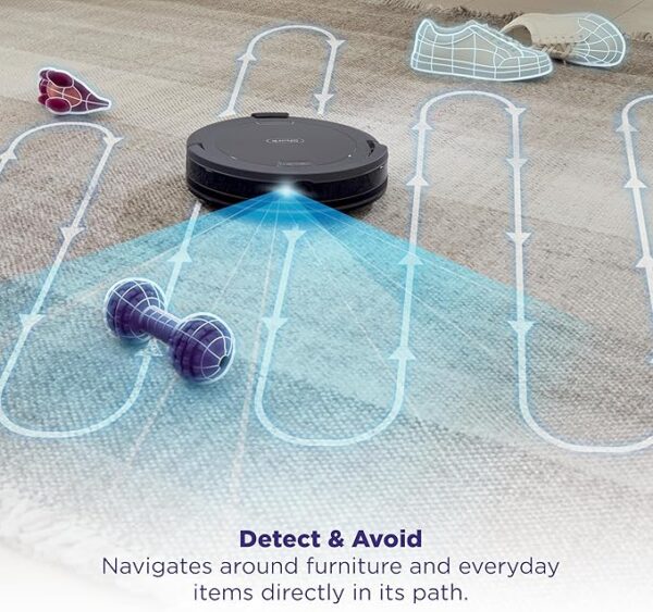 Shark Navigator Robot Vacuum and Self-Empty Base with Bagless 60-Day Capacity Self-Empty Base, SmartPath Navigation, Powerful Pet Hair Pickup, Anti-Hair Wrap, For Carpets & Hard Floors, Grey, RV2120AE - Image 3