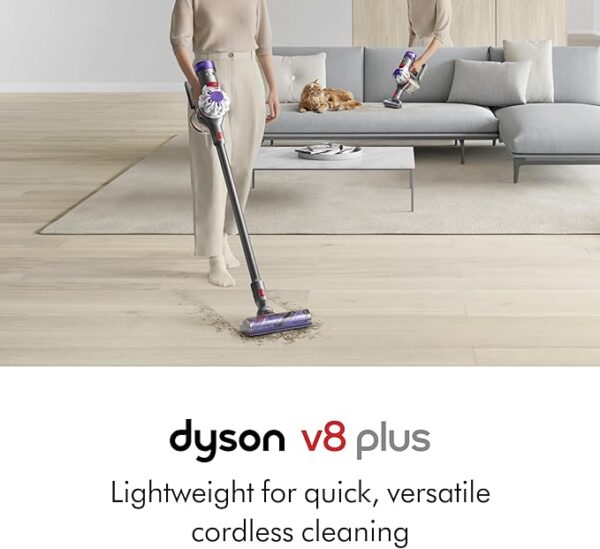Dyson V8 Plus Cordless Vacuum, Silver/Nickel - Image 6